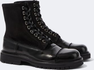 Dolce & Gabbana Suede and leather lace-up boots