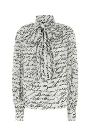 Balmain White Love Letter Blouse