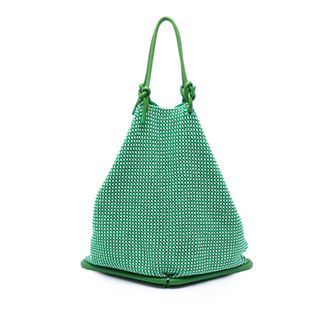 Bottega Veneta Tweedehands Nylon Haak Vouwbare Shopper Tas