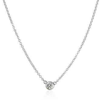 Tiffany & Co. Pre-Owned Tiffany & Co. Platinum Diamond Elsa Peretti Diamond By The Yard Pendant