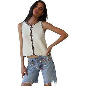 Callahan Mala Knit Stitch Tank Top - Womens in Creme at Nordstrom, Size Medium