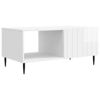 vidaXL Mesa De Centro Blanco Brillante 90 X 50 X 40 Cm Vidaxl