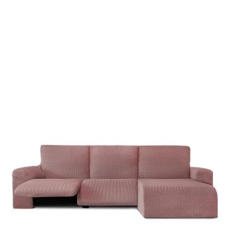Eysa Funda de sof&aacute; chaise relax derecha brazo corto rosa 250 - 360 cm