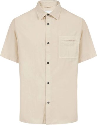 Iceberg Shirt met korte mouwen - Heren - Korte mouwen Overhemden - Beige - L - Overhemden
