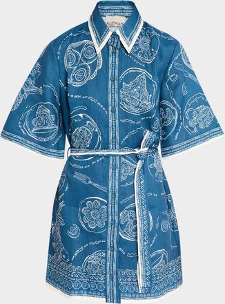 Alemais Lucky Belted Mini Shirtdress