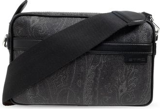 Etro Schoudertas - Heren - Schoudertassen - Zwart - ONE Size - Leer - Tassen