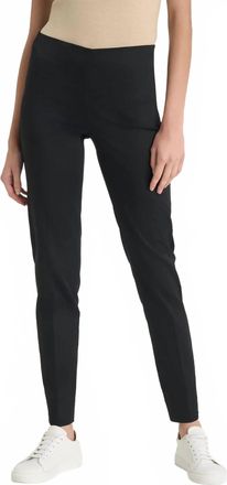 Ragno Womens Cigarette Slit Satin Pant In Nero