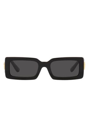 Dolce & Gabbana 53mm Rectangular Sunglasses in Black at Nordstrom