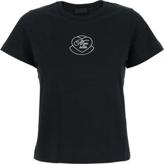 Moncler Black Crew Neck Logo T-Shirt