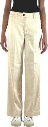 Roy Rogers Pantalone Lais - Dames - Wijde Broeken - Wit - W34 - Katoen - Broeken
