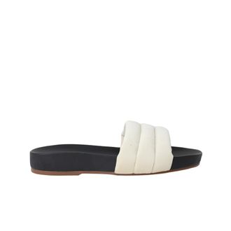 Kaanas Timor Chunky Suede Pool Slide Ivory S00070R-100 Womens