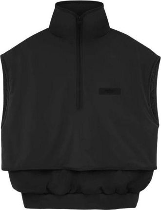 Fear of God SS24 Nylon Fleece Mockneck Vest Jet Black 202SP244294F