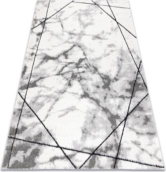 RugsX Rugsx - Alfombra Moderna Cozy Lina, Geom&eacute;trico, M&aacute;rmol - Structural Dos Niveles De Vell&oacute;n Gris Grey 80x150 Cm