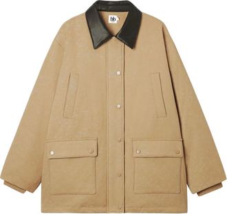 B+ab Jack met kraag en zakken aan de voorkant - Beige