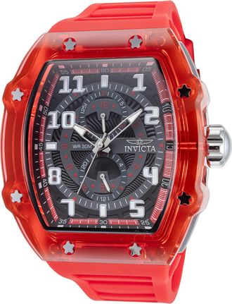 Invicta Mens Racing 48.5mm Red Quartz Watch