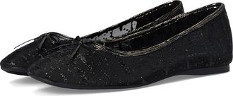 Birdies The Songbird Ballet Flat Womens Shoes Black Mesh Sparkle : 8.5 M, Leather/Mesh/Polyester
