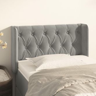 vidaXL Cabecero De Terciopelo Gris Claro 83x16x78/88 Cm Vidaxl