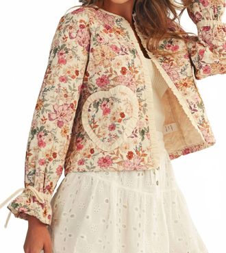 Lovlov Heart Pockets Ruffled Wrists Jacket In Floral
