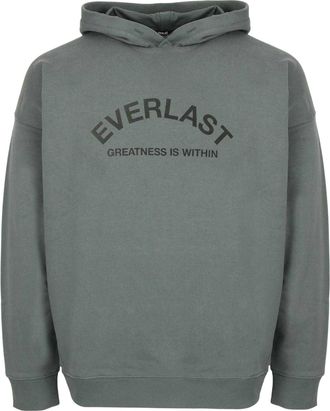 Everlast Oversized hoodie met flockprint voor heren (Kaki Groen)