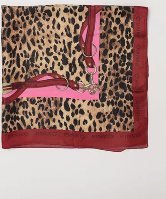 Pinko Animalier Print Silk and Viscose Square Scarf