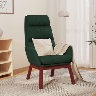 Nova Sill&oacute;n De Relax De Tela Verde Oscuro Vidaxl