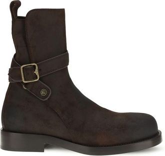 Burberry Brown Calf Leather Bos Taurus Lace-Up Mens Boots