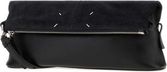 Maison Margiela Womens Black Leather 5ac Clutch Darkgrey Borse A Mano
