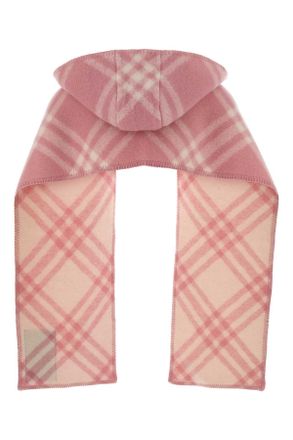 Burberry Unisex Embroidered Wool Scarf Sugarpink Exterior: Sciarpe E Foulard Scarfs