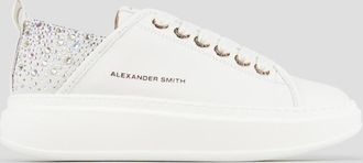 Alexander Smith Wembley Woman in white leather and grey back with rhinestones