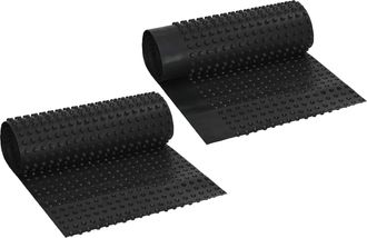 vidaXL Hoja De Drenaje Acanalada 2 Uds. Negro 0,5 X 20 M Hdpe Vidaxl