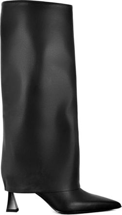 Sergio Levantesi 50mm Krizia leather knee-high boots - women - Leather/Leather/Leather - 38.5 - Black