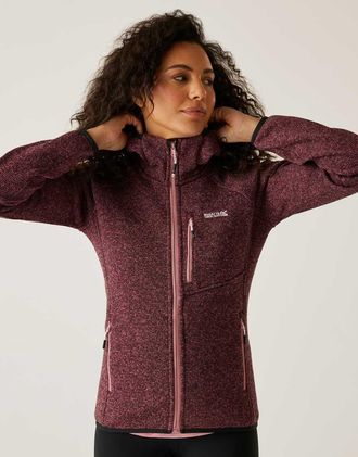 Regatta Cosy Newhill - Pile rosa polvere con cappuccio e zip