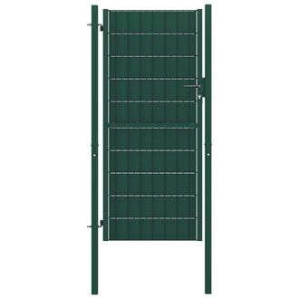 Berkfield Home Fence Gate PVC & Steel 164x100 cm Green