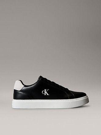 Calvin Klein Zapatillas de piel con logo distintivo