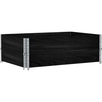 vidaXL Vidaxl - Jardinera De Madera Maciza De Pino Negra 120x80 Cm