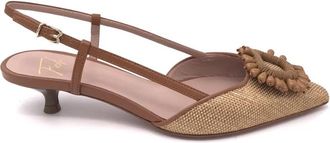 Roberto Festa Milano Aidal Slingback - Dames - Pumps - Bruin - 40 EU - Leer - Schoenen