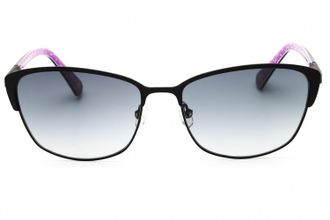 Liz Claiborne L573S Cat Eye Metal Sunglasses - Black