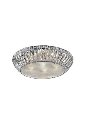 Netlighting Armel 7 Light LED Flush Chrome Ceiling Fitting in Grey