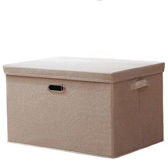 OEM Caja De Almacenamiento Con Tapa, Plegable, Lavable, De Tela, 32 X 24 X 18 Cm, Gris Oscuro