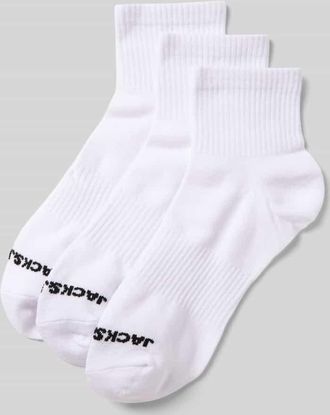 Jack & Jones Jack & Jones Socken mit Label-Print Modell LUCA im 3er-Pack in Weiss, Größe 1