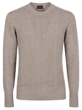 Drumohr Braided Wool Roundneck Sweater