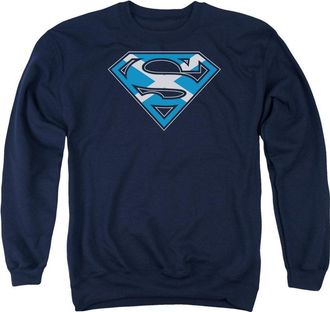 Gildan Superman Scottish Shield Adult Crewneck Sweatshirt