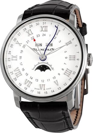 Blancpain Villeret Complete Calender Moonphase Automatic White Dial Mens Watch 6676-1127-55B