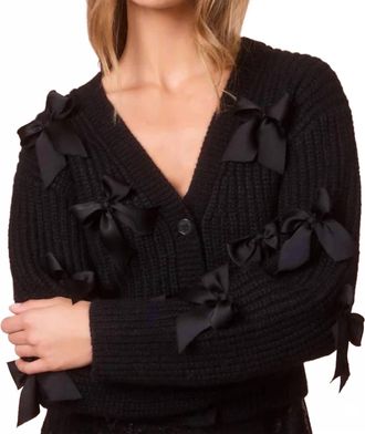 LoveShackFancy Ashtan Cardigan In Black