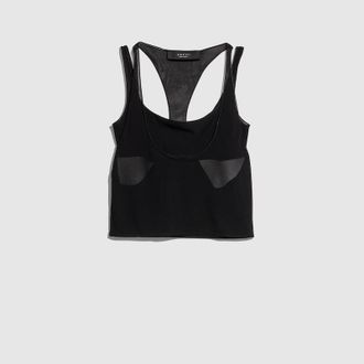 Gucci Light Cr&ecirc;pe Jersey Bralette Set, Black, Ready-to-wear