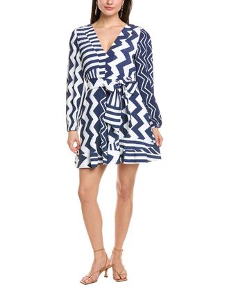 Milly Milly Liv Pleated Satin Mini Dress