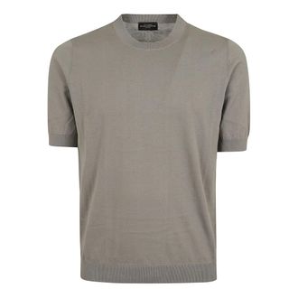 Ballantyne Round-neck Knitwear, male, Gray, Size: 2XL Round Neck T-Shirt