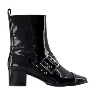 Carel Womens Polished Calfskin Boot Black