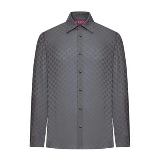 Gucci Hombre, Camisas, Gris, Talla: M