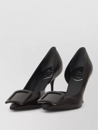Roger Vivier leather pointed-toe dorsay pumps